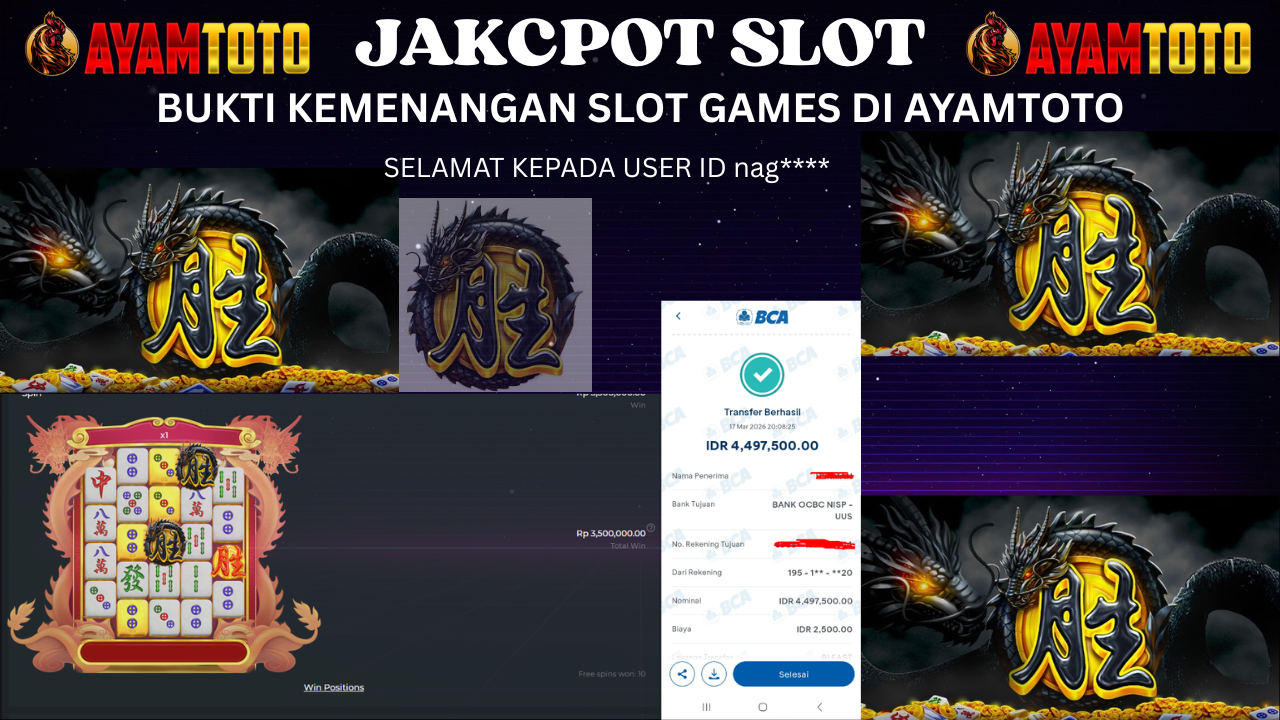 BUKTI JACKPOT PLAYER AYAMTOTO