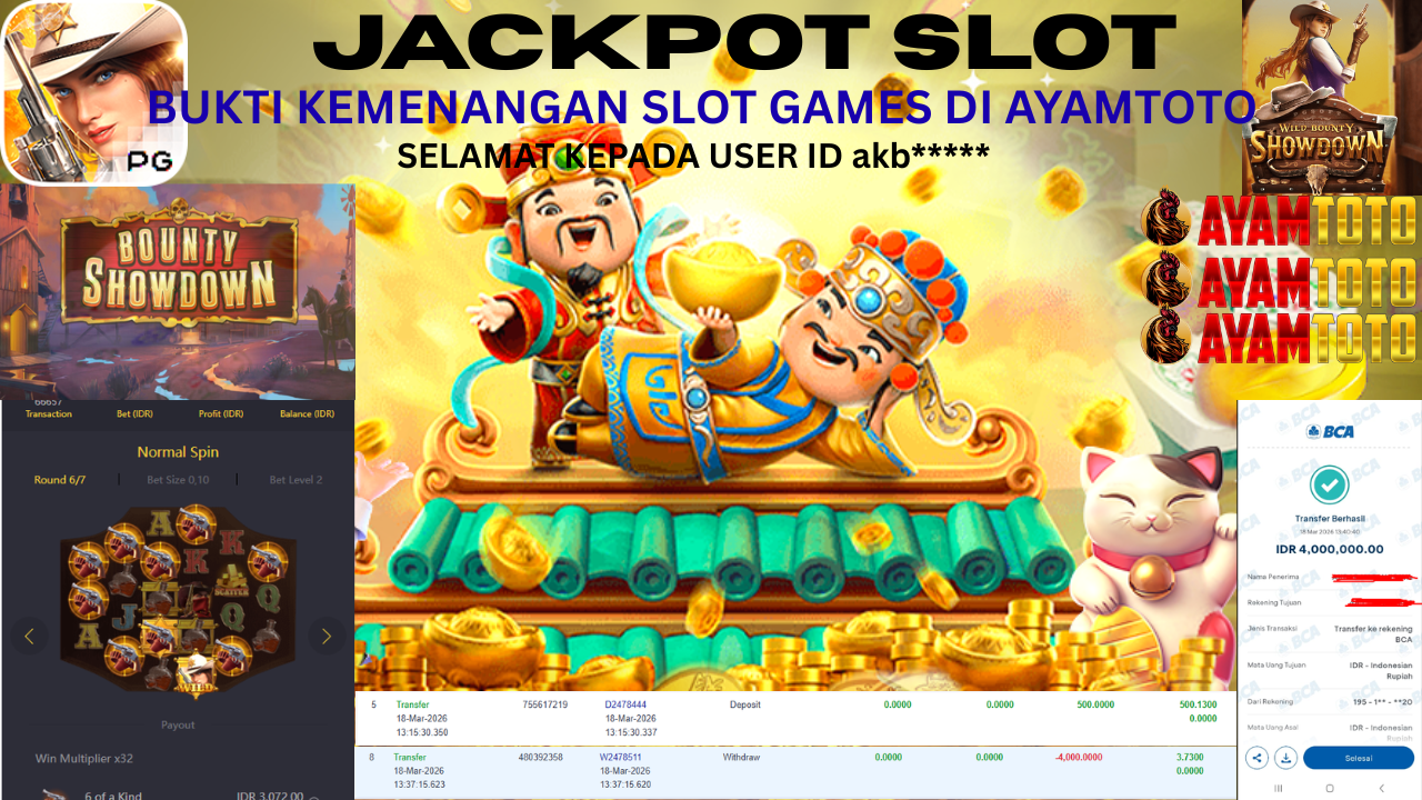 BUKTI JACKPOT PLAYER AYAMTOTO