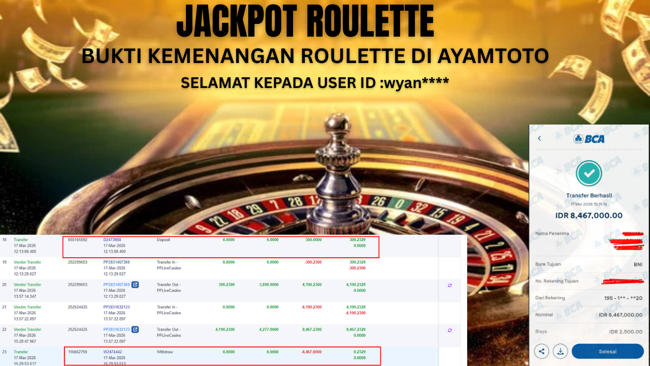 BUKTI JACKPOT PLAYER AYAMTOTO