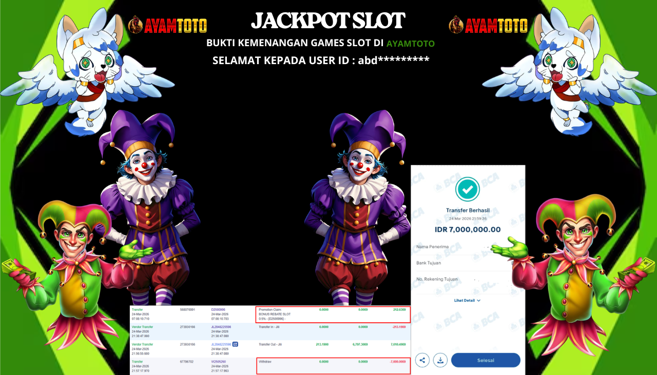 BUKTI JACKPOT PLAYER AYAMTOTO