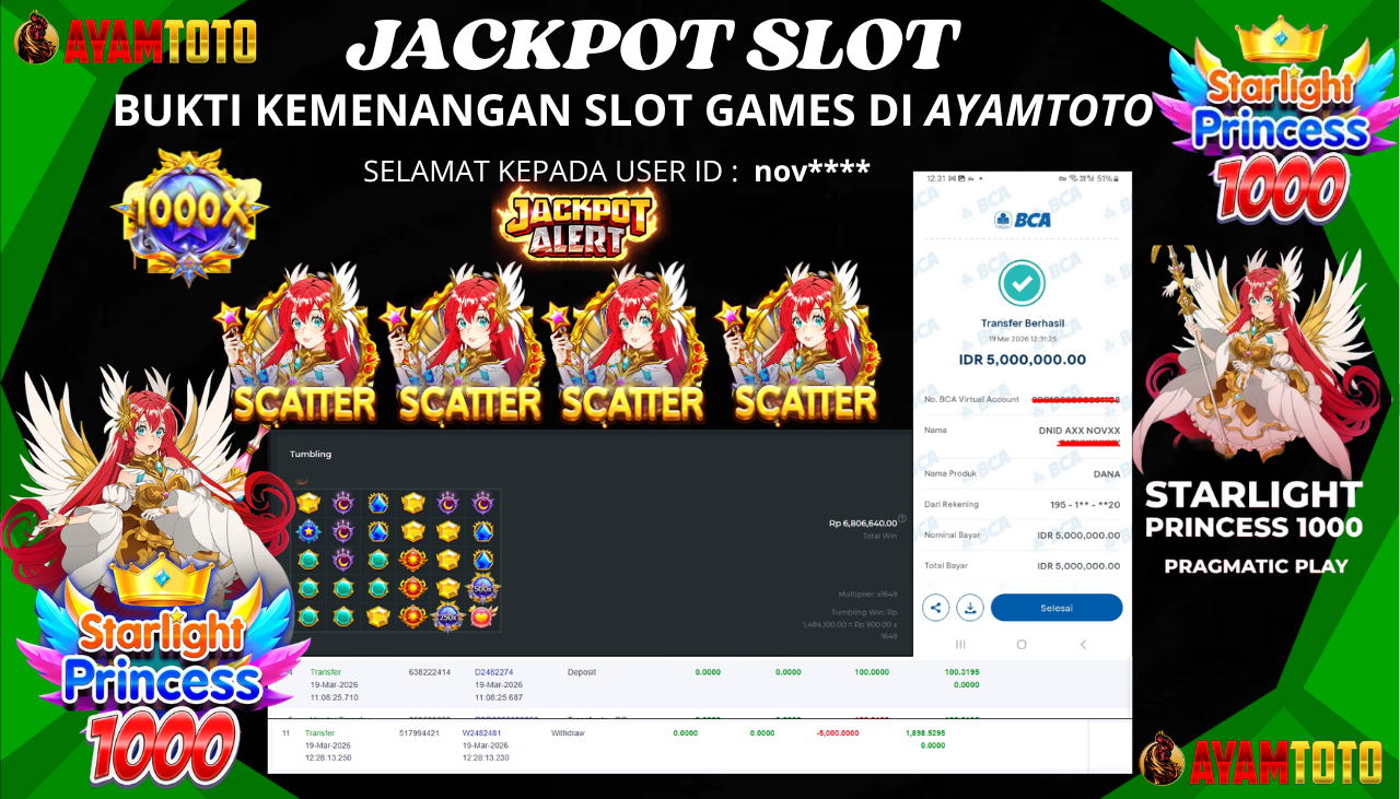 BUKTI JACKPOT PLAYER AYAMTOTO