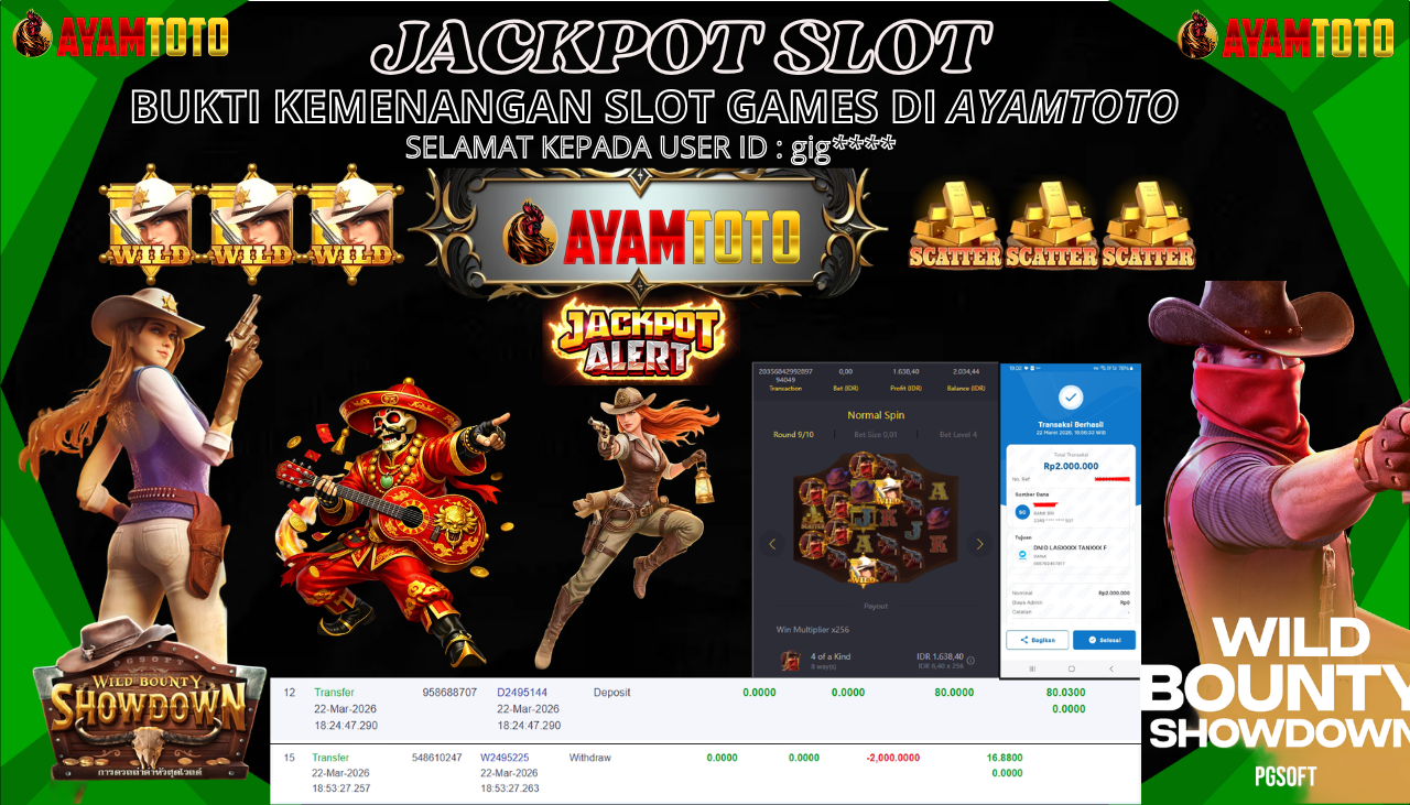 BUKTI JACKPOT PLAYER AYAMTOTO