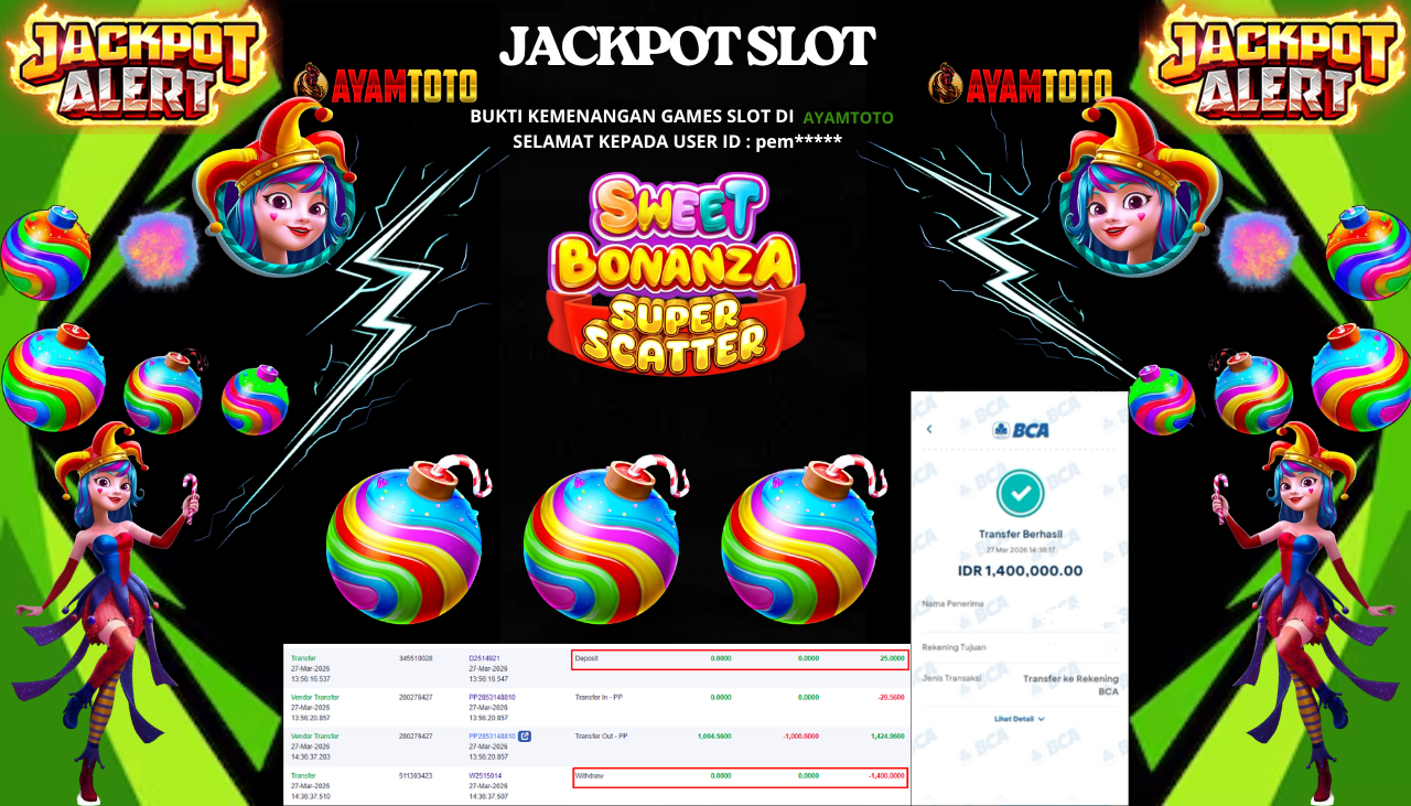 BUKTI JACKPOT PLAYER AYAMTOTO