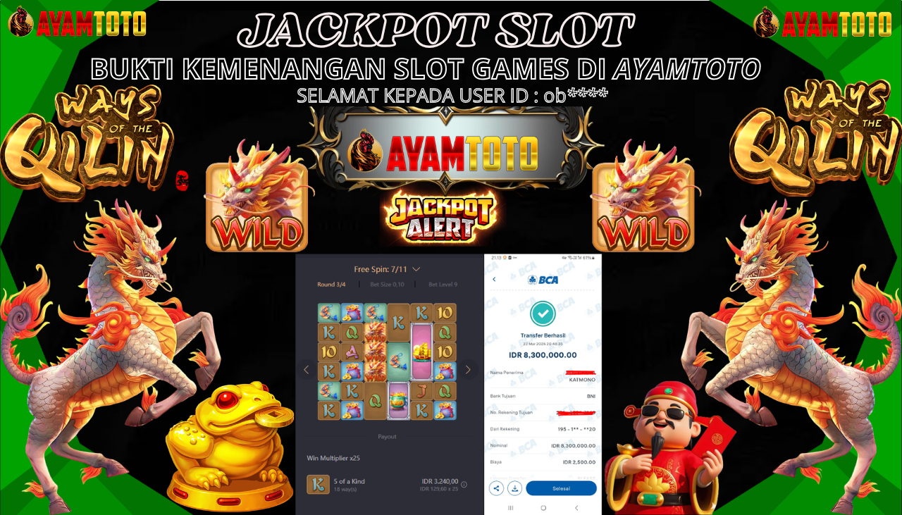 BUKTI JACKPOT PLAYER AYAMTOTO