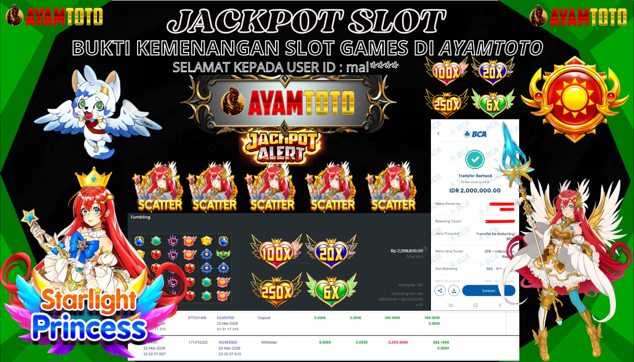 BUKTI JACKPOT PLAYER AYAMTOTO