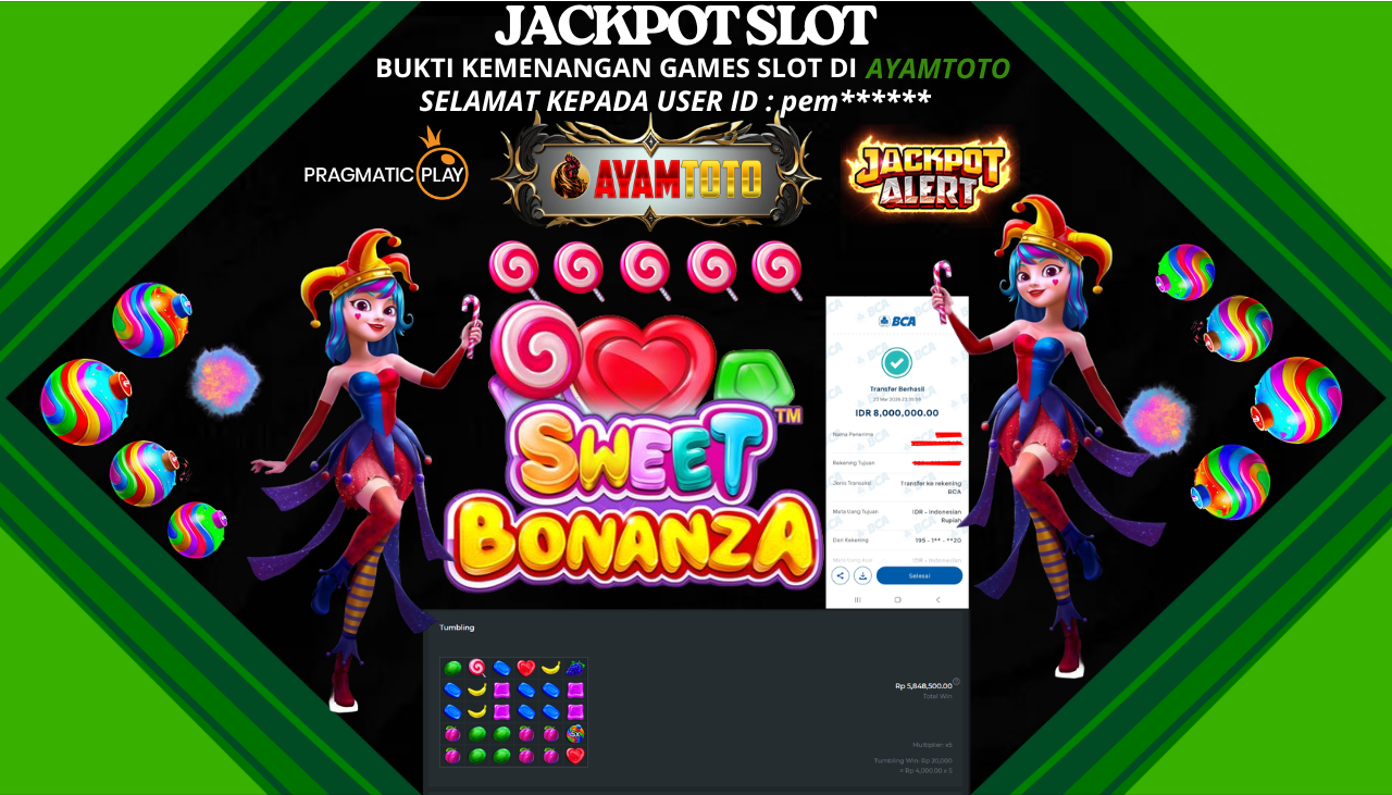 BUKTI JACKPOT PLAYER AYAMTOTO