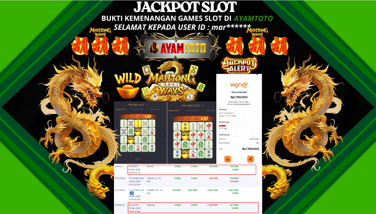 BUKTI JACKPOT PLAYER AYAMTOTO