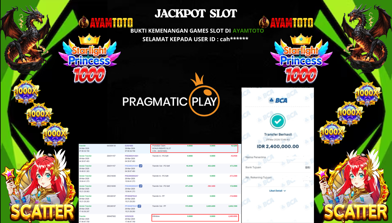 BUKTI JACKPOT PLAYER AYAMTOTO