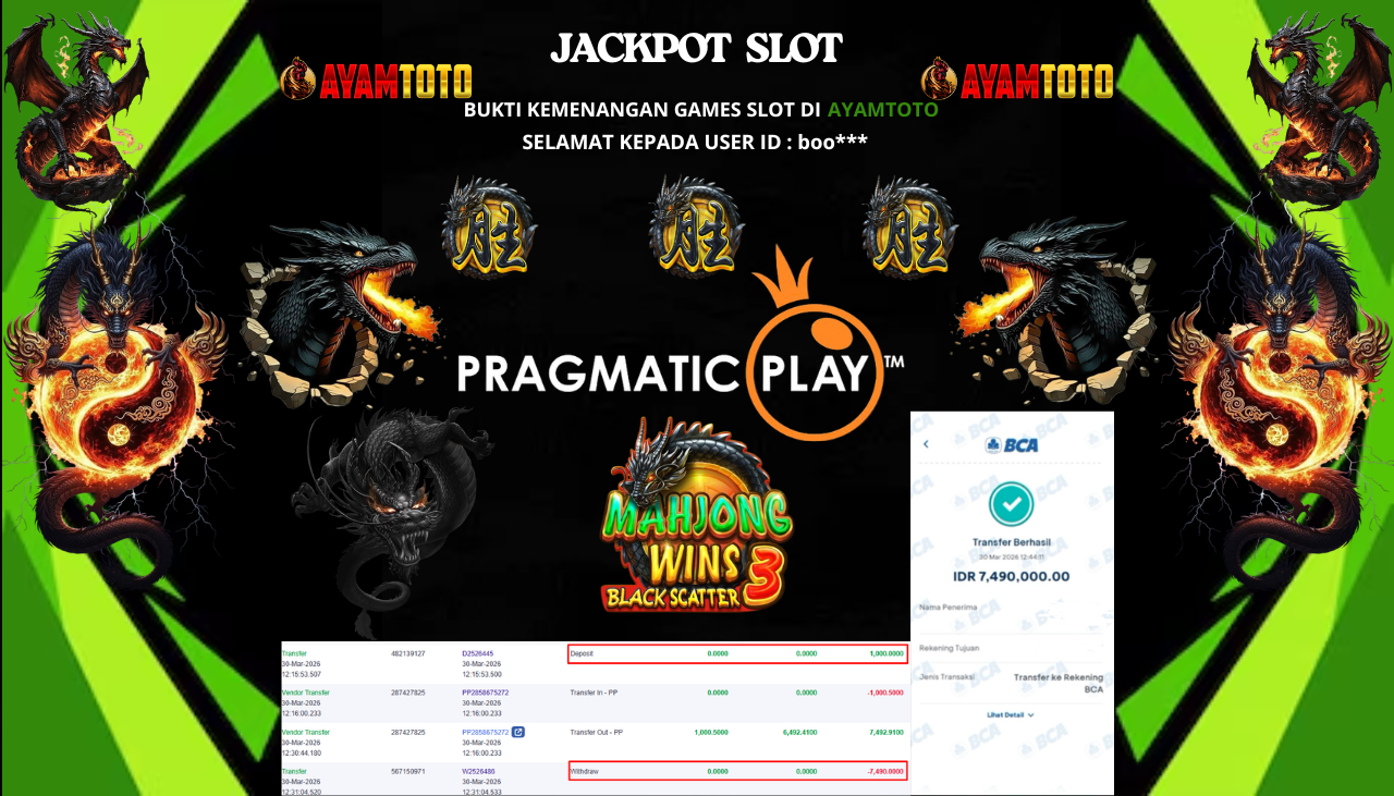 BUKTI JACKPOT PLAYER AYAMTOTO