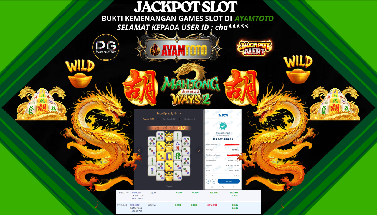 BUKTI JACKPOT PLAYER AYAMTOTO