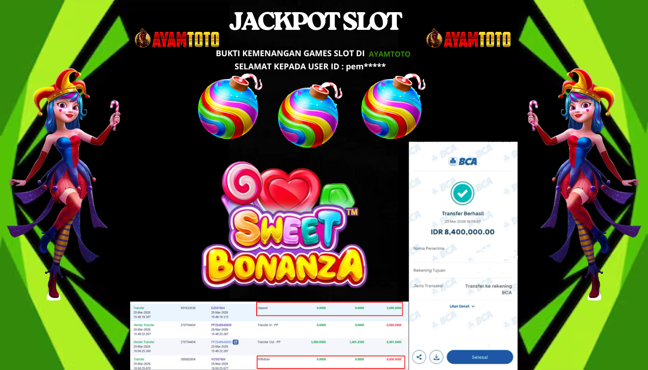 BUKTI JACKPOT PLAYER AYAMTOTO