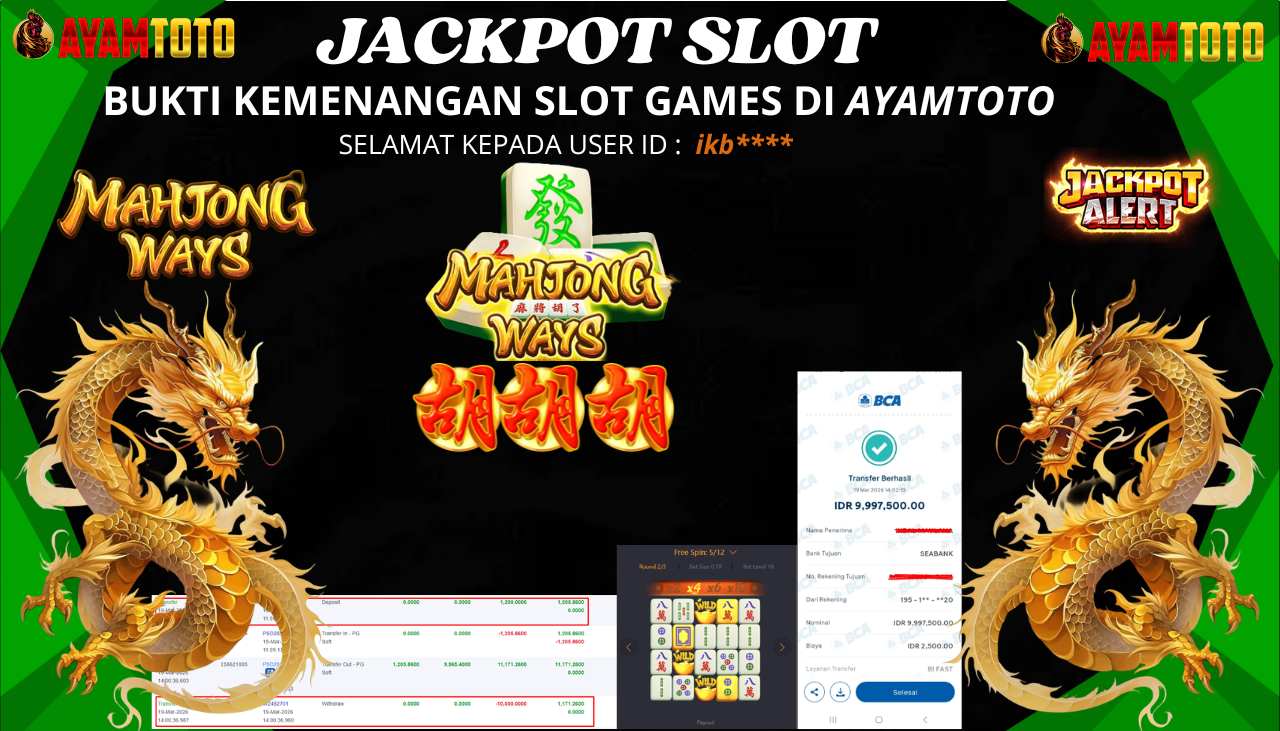 BUKTI JACKPOT PLAYER AYAMTOTO