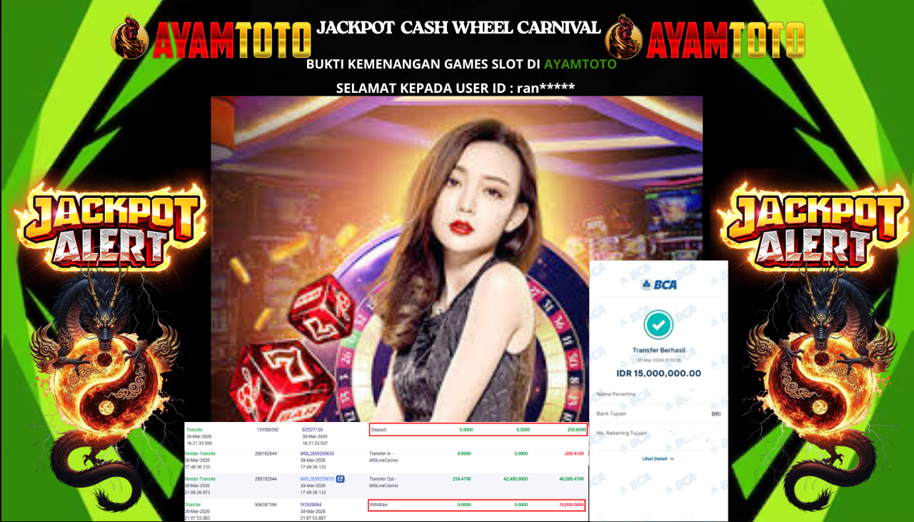 BUKTI JACKPOT PLAYER AYAMTOTO