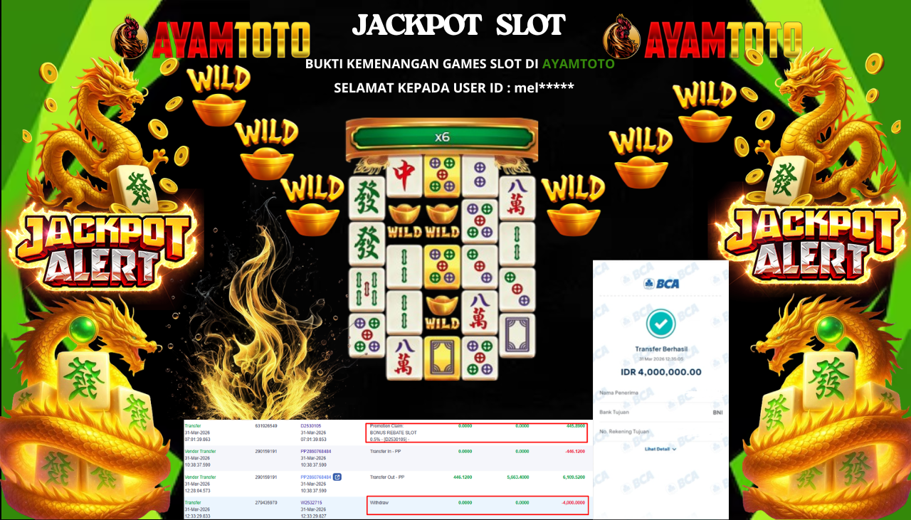 BUKTI JACKPOT PLAYER AYAMTOTO