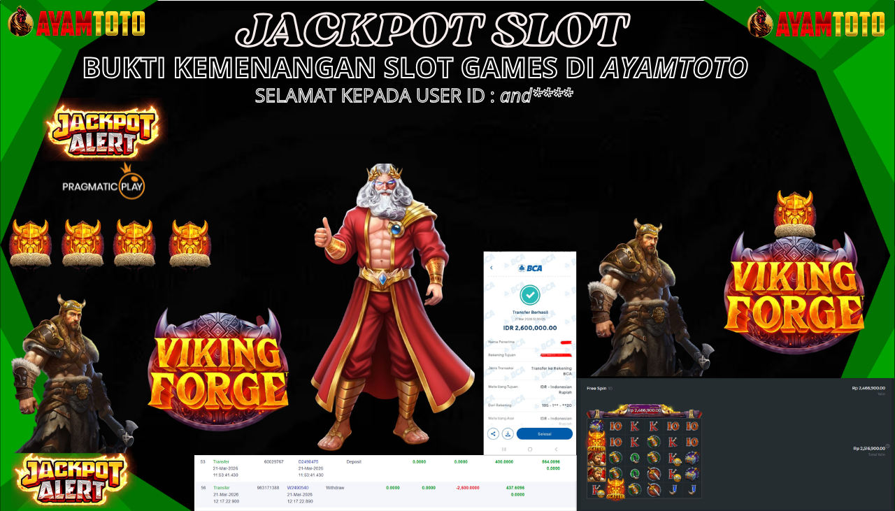 BUKTI JACKPOT PLAYER AYAMTOTO