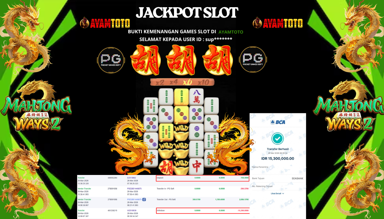 BUKTI JACKPOT PLAYER AYAMTOTO