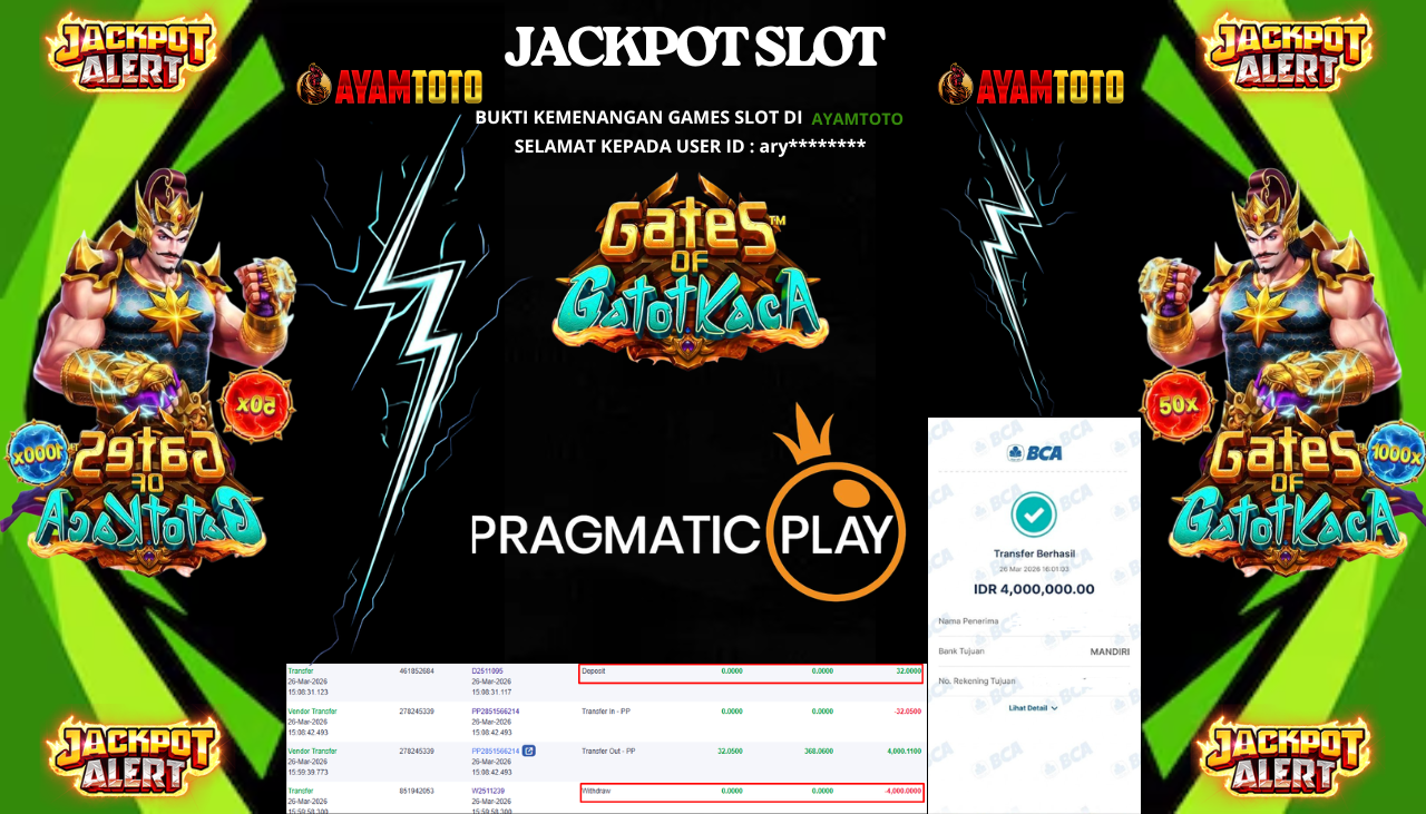 BUKTI JACKPOT PLAYER AYAMTOTO