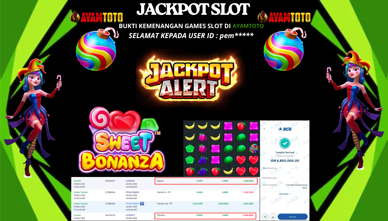 BUKTI JACKPOT PLAYER AYAMTOTO