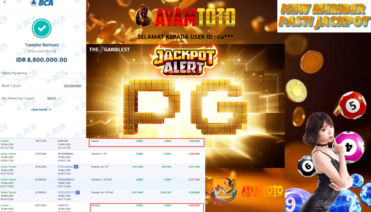 BUKTI JACKPOT PLAYER AYAMTOTO