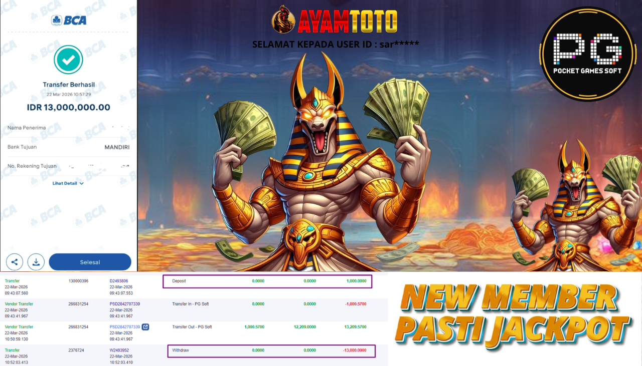 BUKTI JACKPOT PLAYER AYAMTOTO