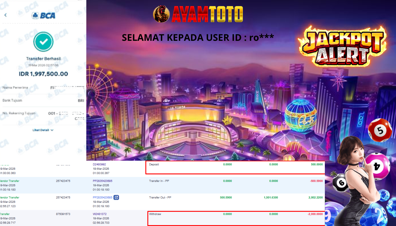 BUKTI JACKPOT PLAYER AYAMTOTO