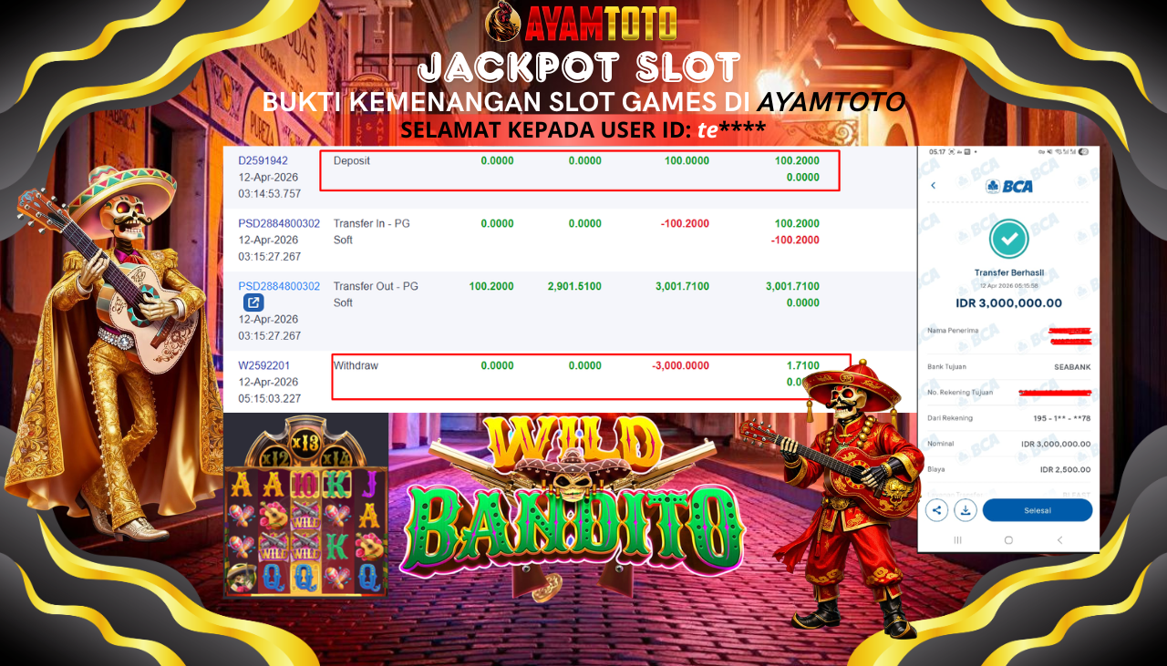 BUKTI JACKPOT PLAYER AYAMTOTO