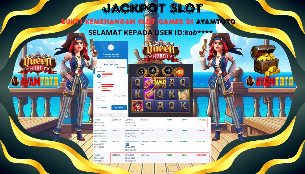 BUKTI JACKPOT PLAYER AYAMTOTO