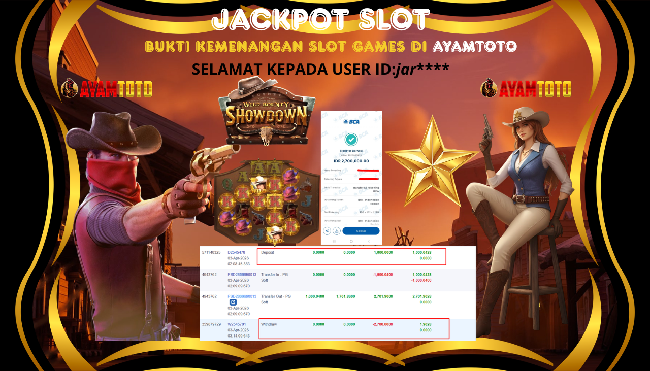 BUKTI JACKPOT PLAYER AYAMTOTO