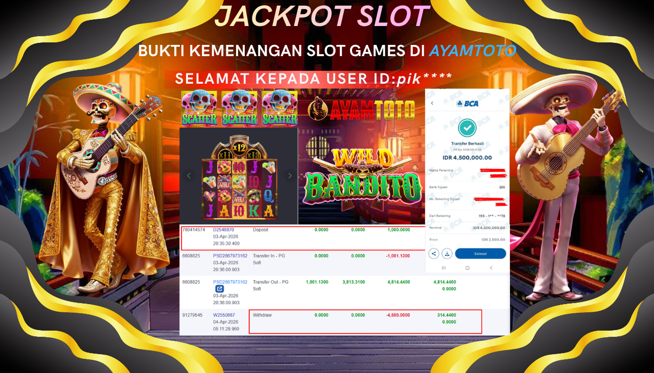 BUKTI JACKPOT PLAYER AYAMTOTO