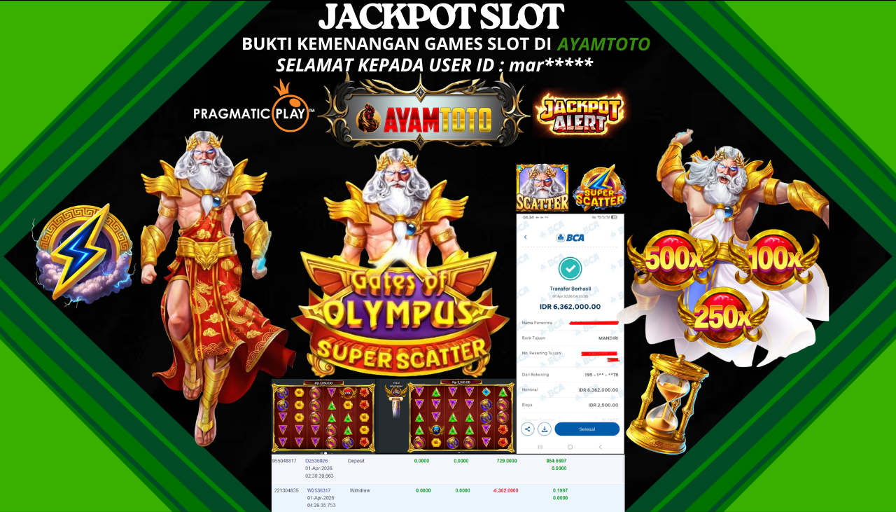 BUKTI JACKPOT PLAYER AYAMTOTO
