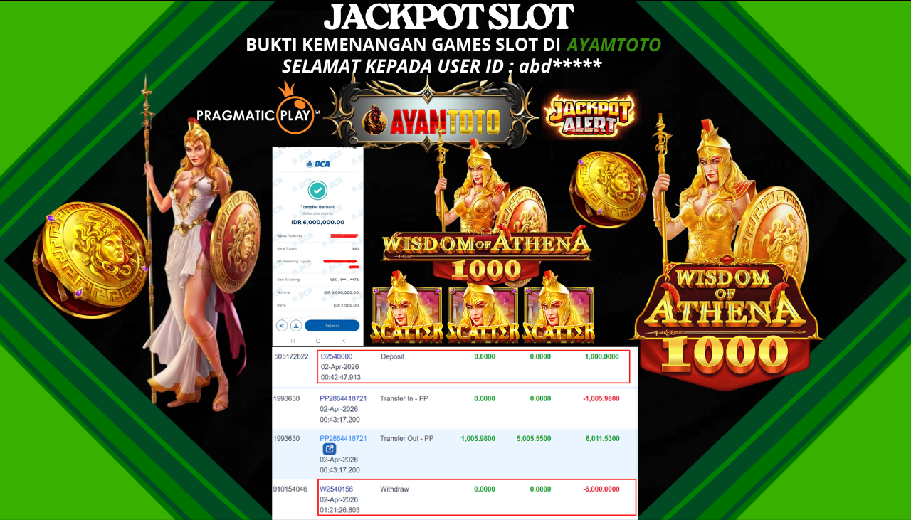 BUKTI JACKPOT PLAYER AYAMTOTO