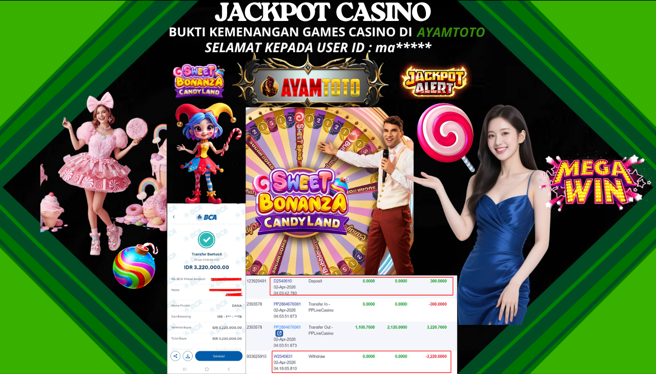 BUKTI JACKPOT PLAYER AYAMTOTO