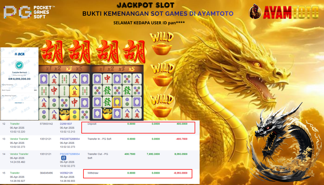 BUKTI JACKPOT PLAYER AYAMTOTO