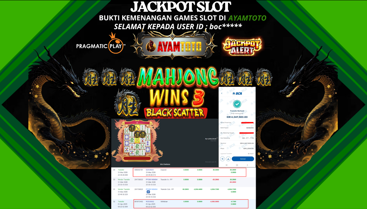 BUKTI JACKPOT PLAYER AYAMTOTO