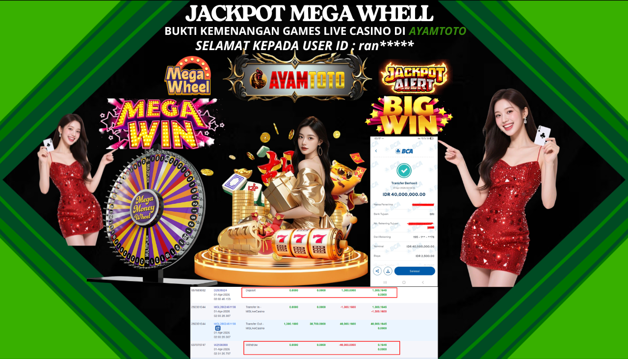 BUKTI JACKPOT PLAYER AYAMTOTO
