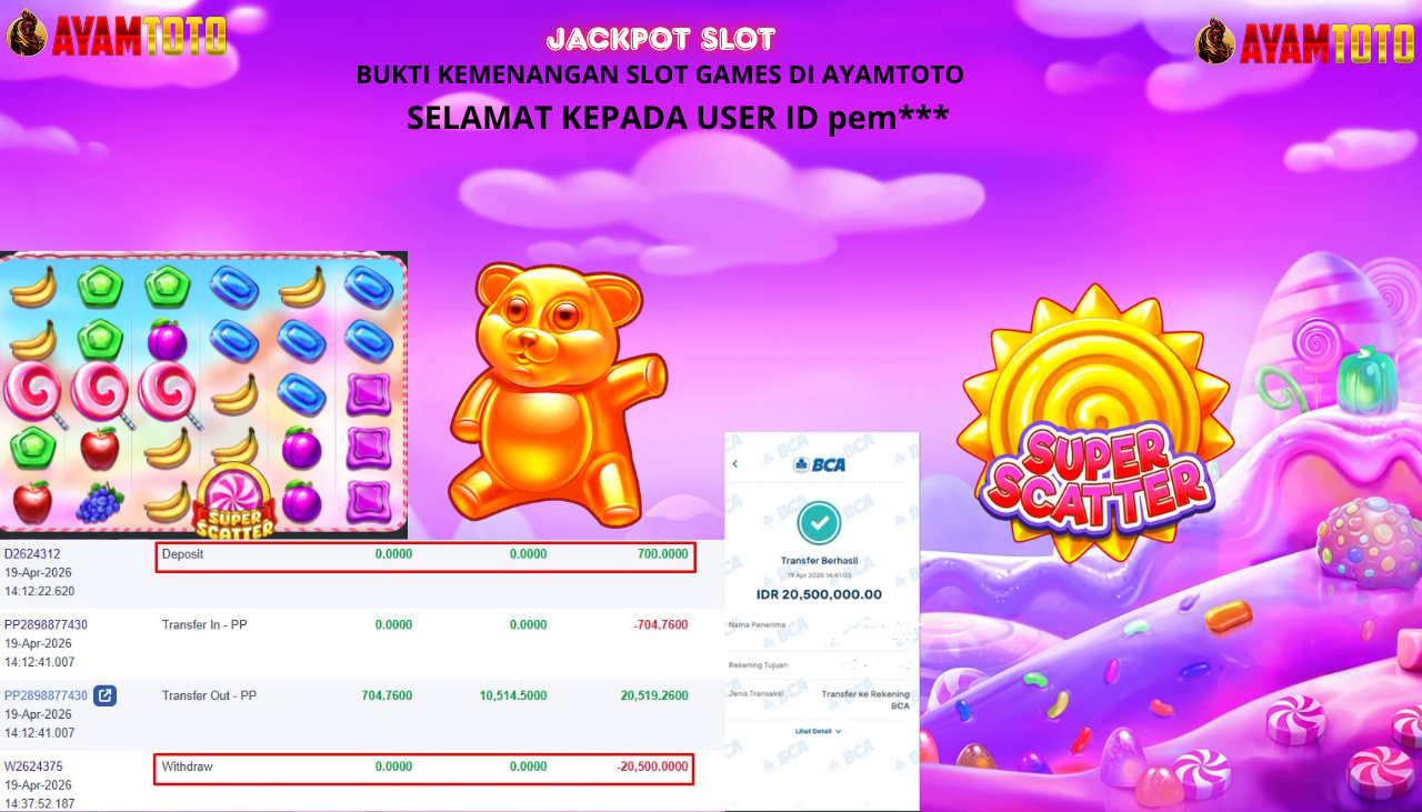 BUKTI JACKPOT PLAYER AYAMTOTO